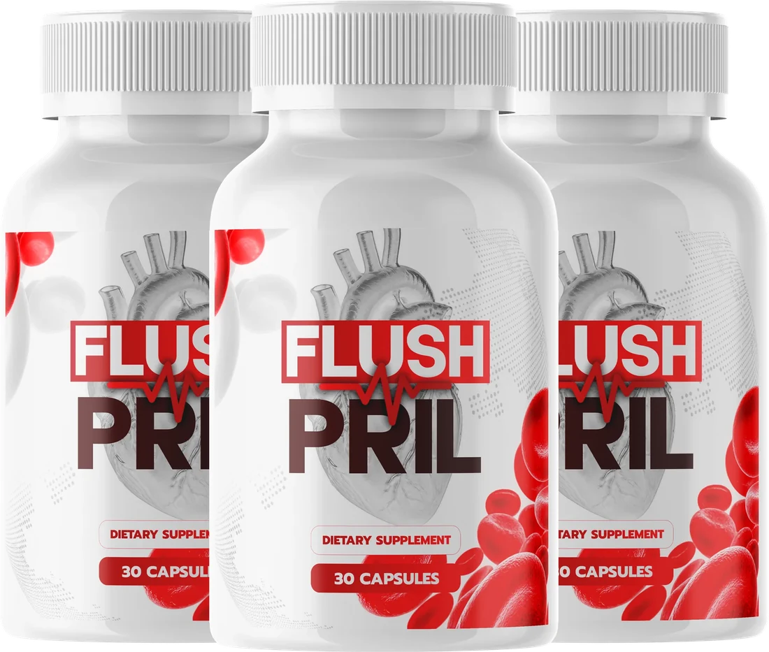 FlushPril cardiovascular wellness capsules, 30 capsule bottles